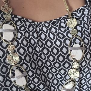 Gold Leather Cord with Gold Embellishments real st